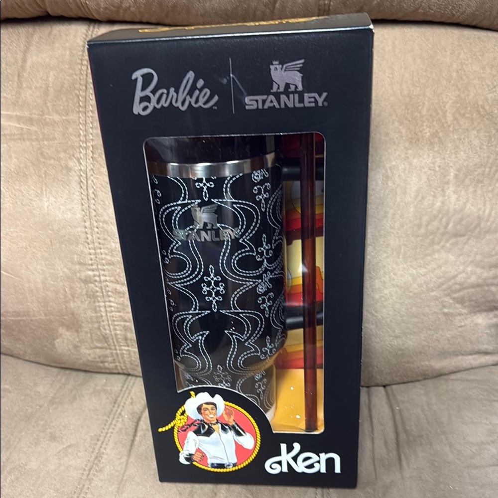 Stanley Barbie Ken Black and White Tumbler